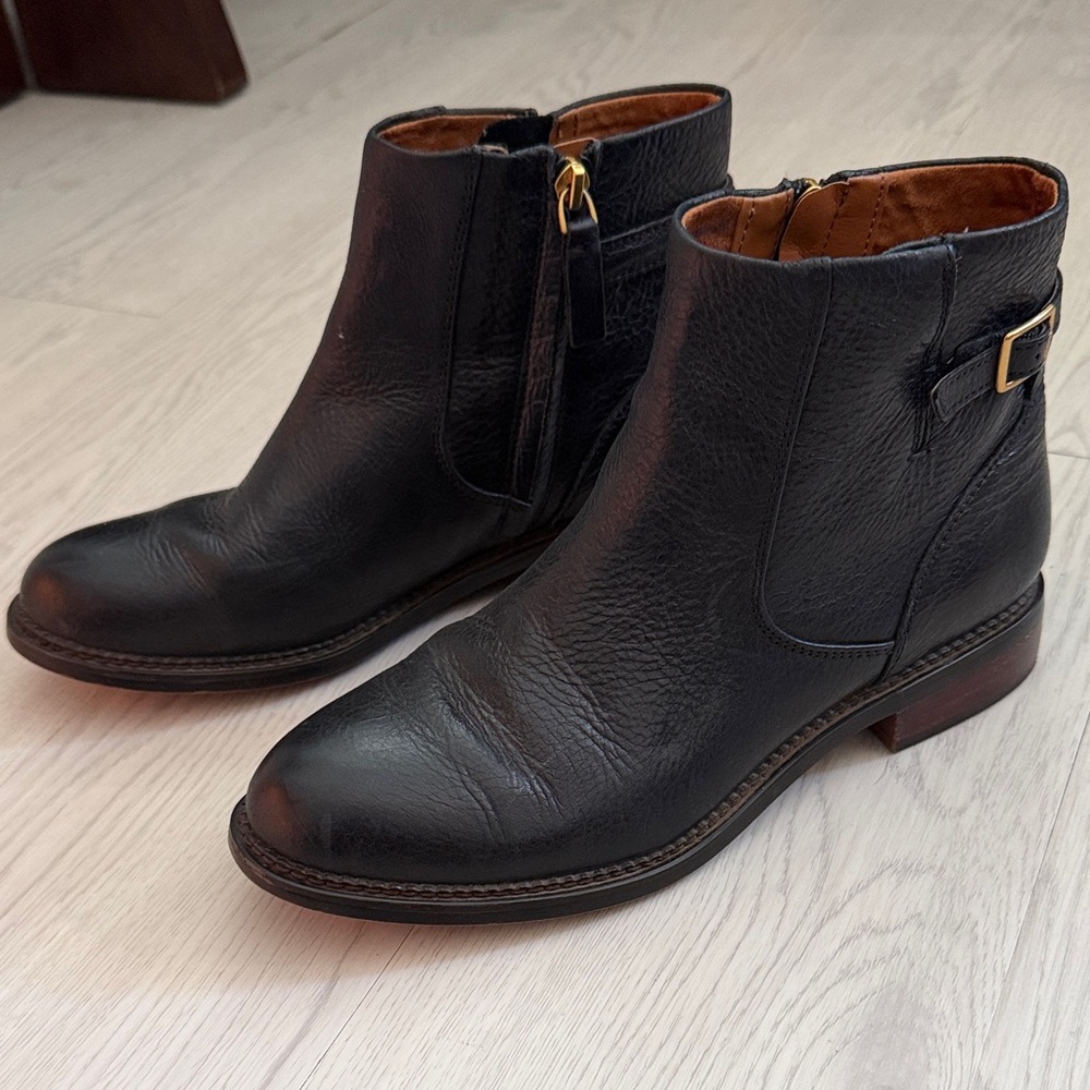 Franco Sarto Black Leather Boots